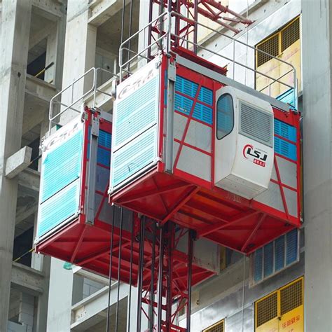 Gjj Sc200 Double Cage Industry Elevator Construction Lift Passenger