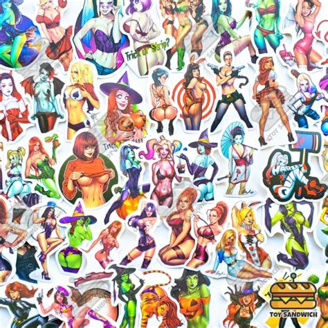 50 Pcs Andsexy Comics Sticker Pack Velma Harley Quinn Bikini Witches Anime Decals 10 99 Picclick