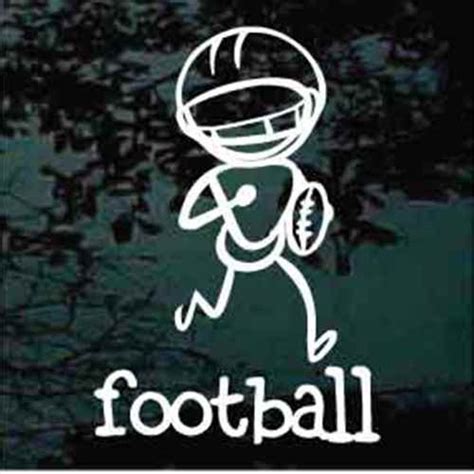 Football Player Cartoon Car Decals And Window Stickers Decal Junky
