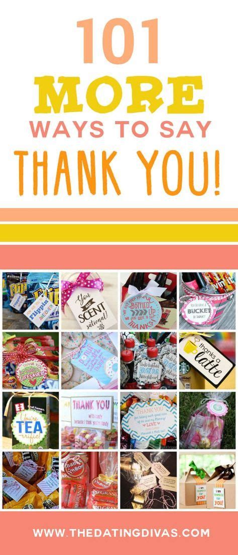101 MORE Ways To Say Thank You Small Thank You Gift Thank You Gifts