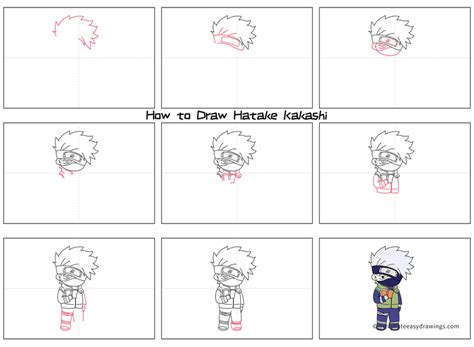 How To Draw Hatake Kakashi From Naruto Step By Step Cute