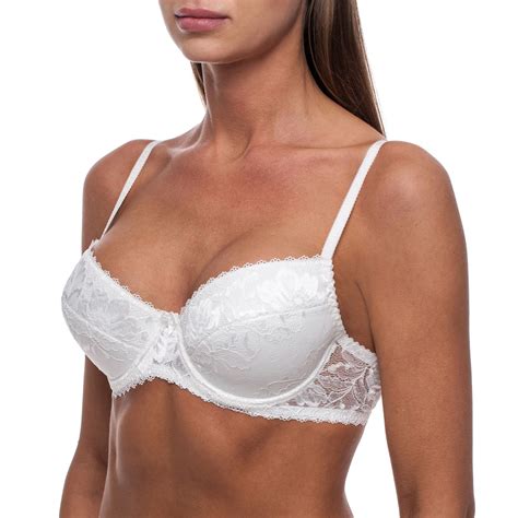 Sexy Plunge Bra Comfort Push Up Lace Sexy Padded T Shirt Half Cup Bras