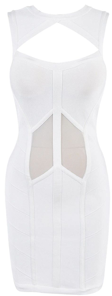 Sexy Bodycon White Bandage Dress White Bandage Dress Beautiful White Dresses Bandage Dress