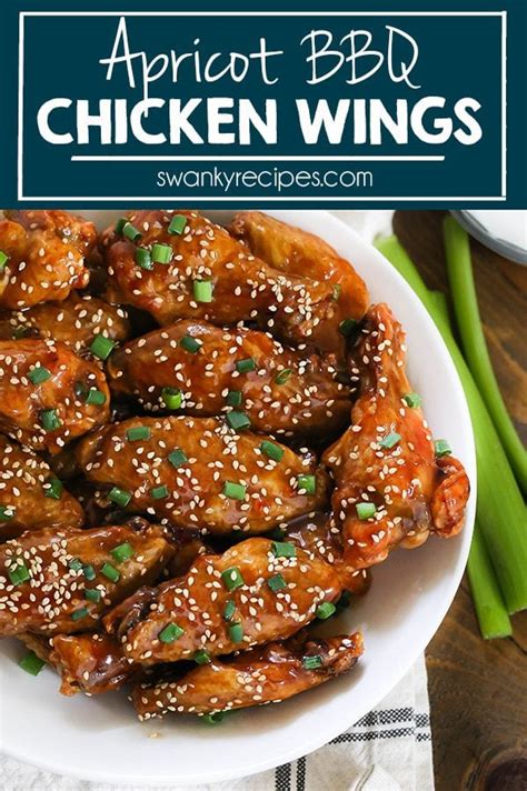 Baked Apricot Bbq Chicken Wings Swanky Recipes Simple Tasty Food