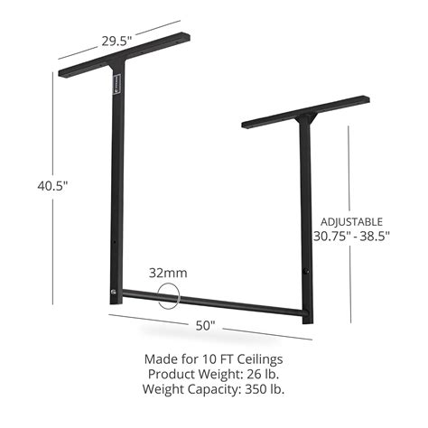 Titan Fitness Large Stud Mounted Pull Up Chin Up Bars Wall Or Ceiling