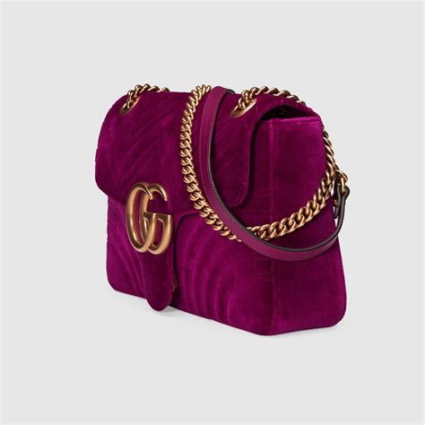 Gg Marmont Velvet Shoulder Bag Gucci Monogramming 443496k4d2t5671
