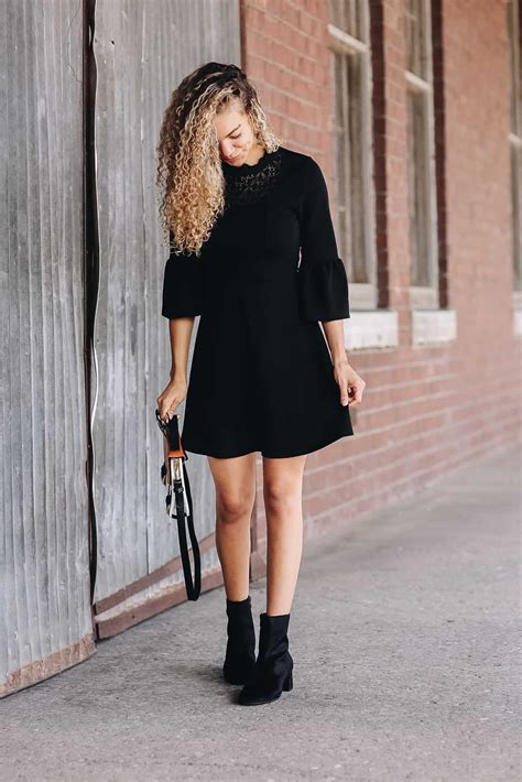 How To Wear Black Ankle Boots With Dresses Just For Fun
