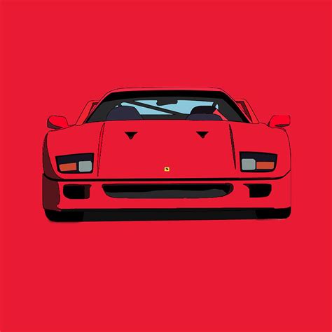 Ferrari F40 Digital Art By Valentin Domovic