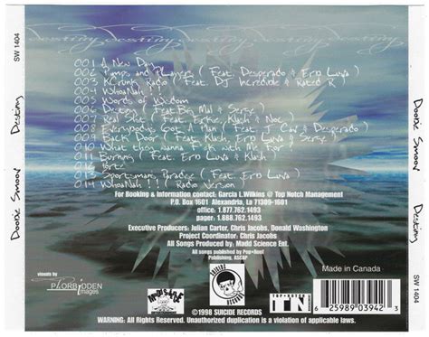 Destiny By Doobie Smoov Cd 1998 Suicide Records In Alexandria Rap