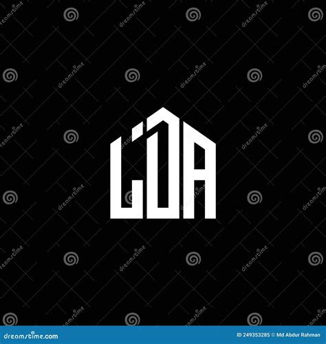 Lda Letter Logo Design On Black Background Lda Creative Initials