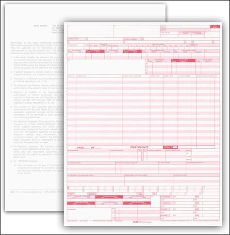 Ub 04 Cms 1450 Paper Claim Form Template 1 Resume Examples A19xbmg0v4