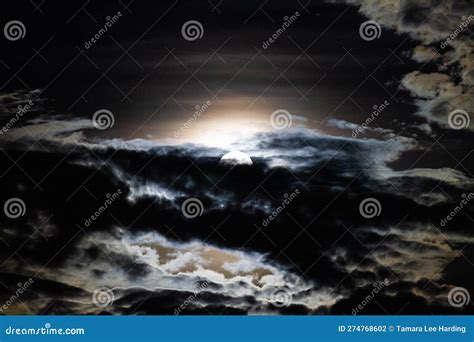 Full Moon With Clouds Paschal Full Moon In April 2023 Stock Photo