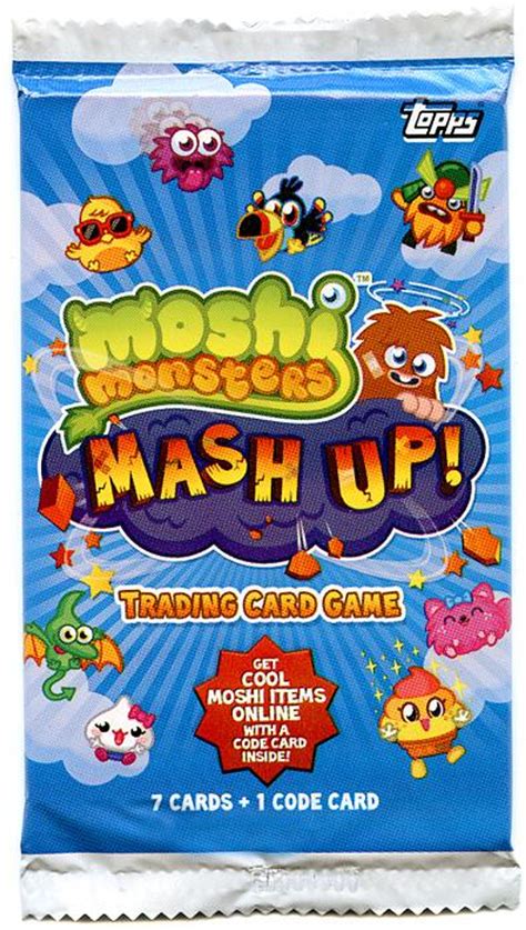 moshi monsters trading card game mash up booster pack topps toywiz