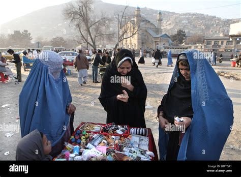 Afghan Women And Girls Wearing A Burqa In Kabul Stock Photo 30107029