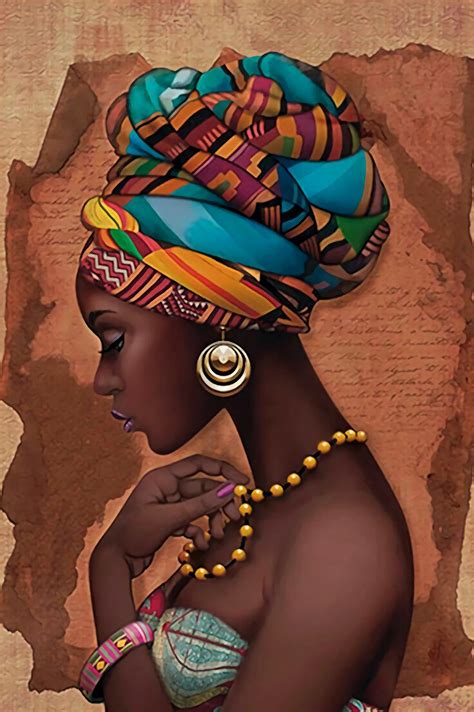 African Art Black And Nude Woman Oil Painting On Canvas Cuadros Posters