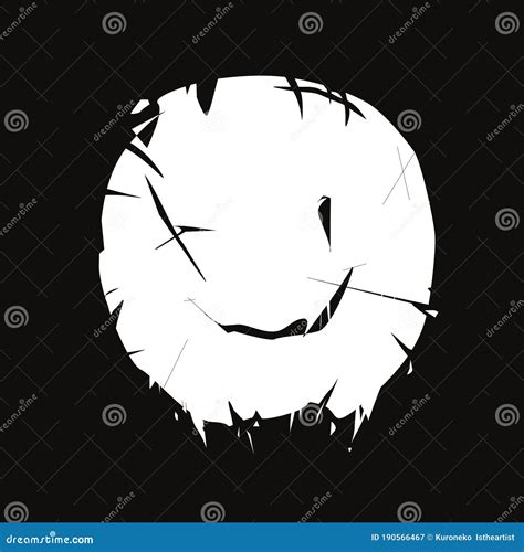 Cool Shattered Smiley Face Silhouette Abstract Vector Stock Vector