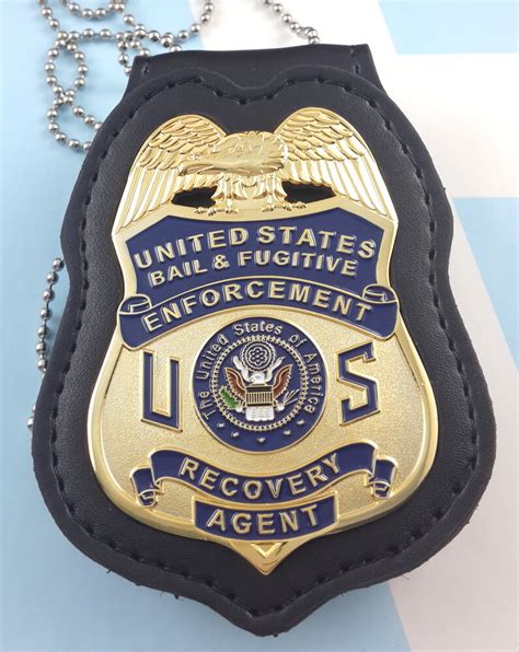 Bail And Fugitive Enforcement Recovery Agent Metal Badge 2 34 Inch