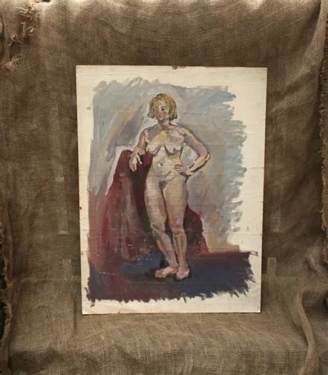GEMÄLDE NACKTE FRAU Erotik Akt Kunst Nude Woman Sexy Erotic art