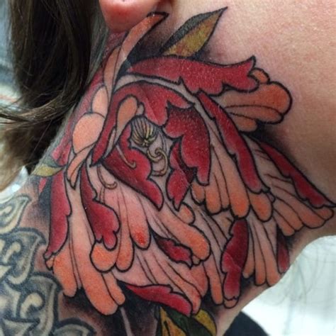 10 Stunning Neck Peony Tattoos Tattoodo