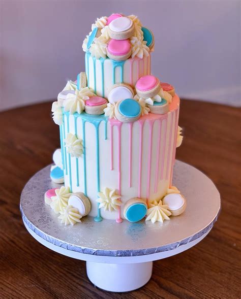 Pink Blue Gender Reveal Drip Cake Cake Cake Hot Sex Picture
