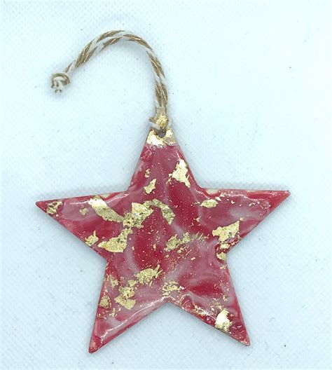 Star Christmas Ornament Handpainted Christmas Ornaments Etsy