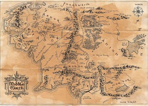 Middle Earth Map Middle Earth Map Middle Earth Lord Of The Rings Tattoo