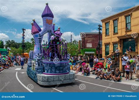 Count Von Count On Castle Float In Sesame Street Party Parade At