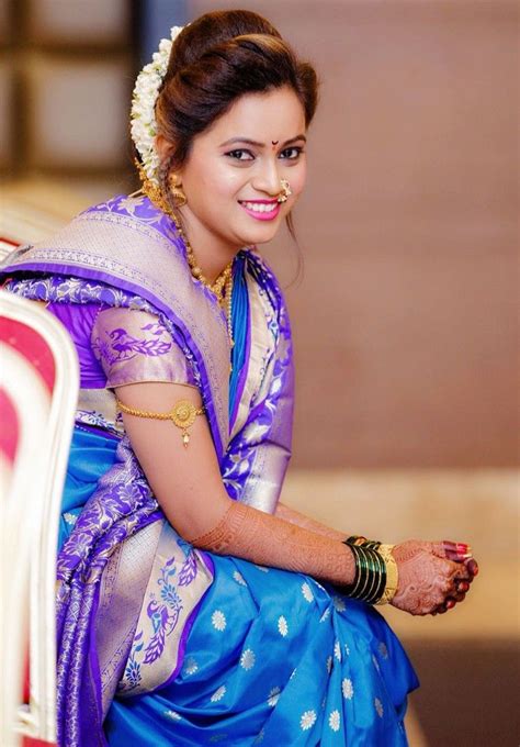gorgeous maharashtrian bride in 2020 fashion bride saree