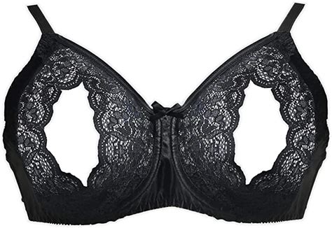 Empire Intimates Lace Peek A Boo Bra Open Cup Bare Breasts Nipples