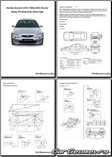 Honda Accord Euro 19982002 Sedan Body Dimensions