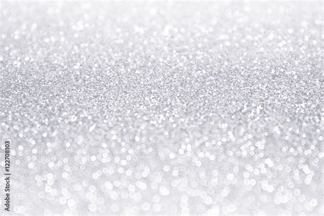 Elegant White And Silver Glitter Sparkle Confetti Background Or Party