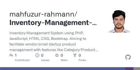 GitHub Mahfuzur Rahmann Inventory Management System Inventory