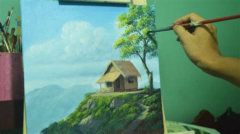 You play as a thief trapped in an eerie mansion. Acrylic Landscape Painting Lesson-House on Top of Hill by ...