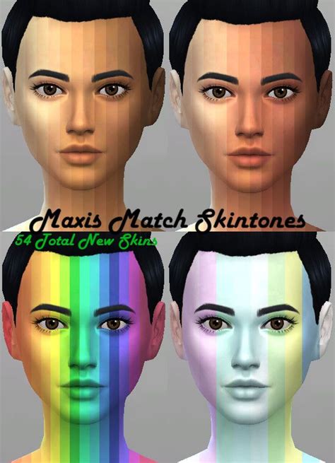 Maxis Match Skintones 54 New Skins For Your Sims And 26