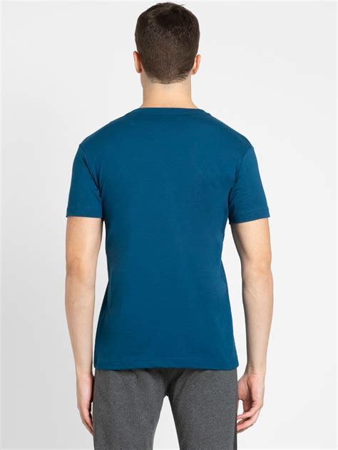 Buy Seaport Teal Regular Fit V Neck Half Sleeve T Shirt For Men For Men