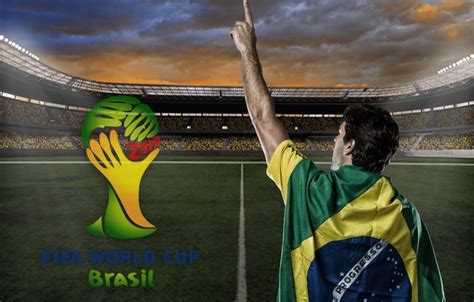 Wallpaper Logo Stadium Football Flag World Cup Brasil Fifa 2014