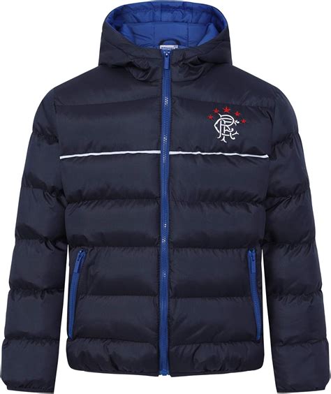 Rangers Fc Official Soccer T Boys Quilted Hooded Winter