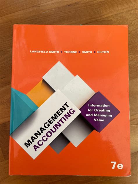 Management Accounting 7e Hobbies And Toys Books And Magazines Textbooks