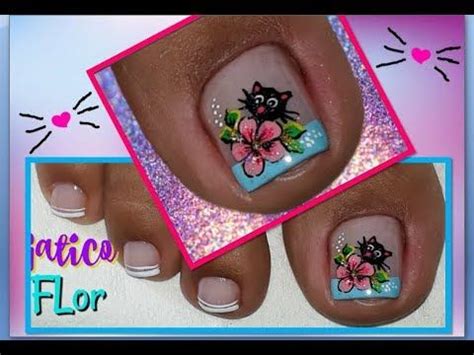 14 diseños de uñas con margaritas que te encantarán. Decoración de Uñas Pies Gatico/ Uñas pies/decoración de ...