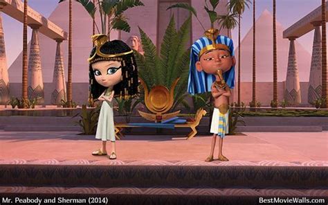 A Wallpaper From Mr Peabody And Sherman With Penny And King Tut Mr