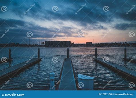 Dramatic Sunset At Marina Del Rey Stock Photo Image Of Coastal