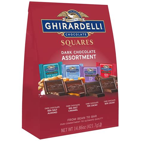 Ghirardelli Extra Large Squares Bag Dark Chocolate Assortment 1486oz