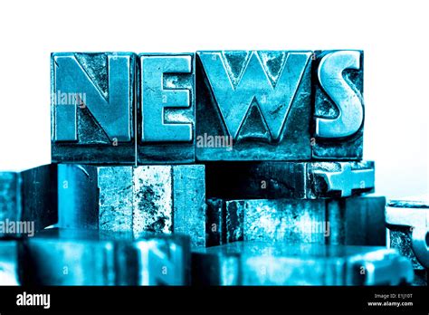 Old Metal Types Forming The Word News Stock Photo Alamy