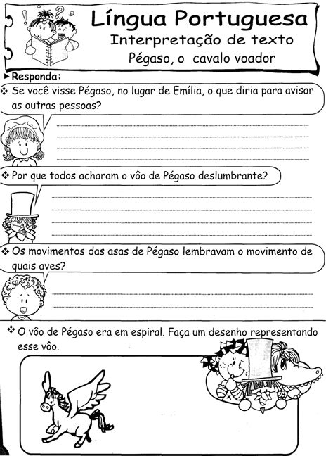 Escola Saber Atividades Português 4 Ano Interpretação De Texto