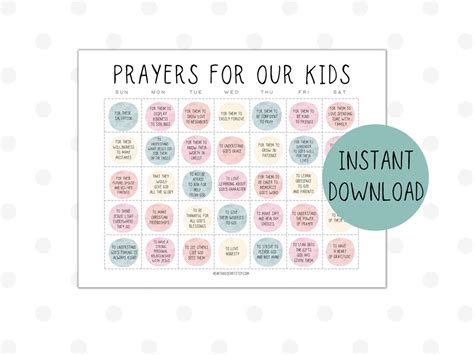 Prayer Prompt Printable Prayer Calendar Prayer Cards Prayer Print