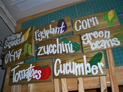 Wooden Vegetable Signs Diy Markers For Our Vegetable Garden For The