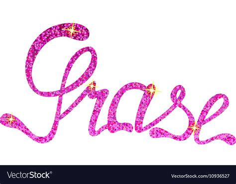 Grase Name Lettering Tinsels Royalty Free Vector Image