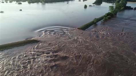 Record Flooding Causes Levee Breach In Western Arkansas Youtube