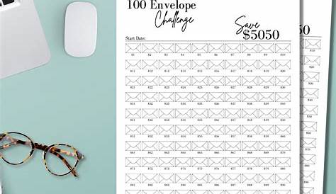 100 Envelope Challenge Chart