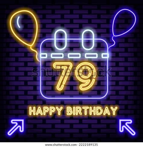 79th Happy Birthday 79 Year Old Stock Vector Royalty Free 2222189135